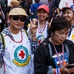 BANGKOK - JANUARY 13 2014: Protesters against the government ral