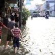 BANGKOK, THAILAND - NOVEMBER 17 : Flooding in Bangkok, Thailand