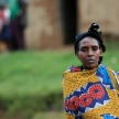DR CONGO - NOV 2ND : Refugees cross from DR Congo into Uganda at