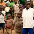 DR CONGO - NOV 2ND : Refugees cross from DR Congo into Uganda at