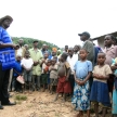 DR CONGO - NOV 2ND : Refugees cross from DR Congo into Uganda at