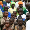 DR CONGO - NOV 2ND : Refugees cross from DR Congo into Uganda at