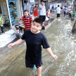 BANGKOK, THAILAND - NOVEMBER 17 : Flooding in Bangkok, Thailand