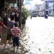 BANGKOK, THAILAND - NOVEMBER 17 : Flooding in Bangkok, Thailand