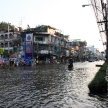 BANGKOK, THAILAND - NOVEMBER 17 : Flooding in Bangkok, Thailand