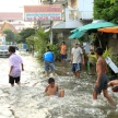 BANGKOK, THAILAND - NOVEMBER 17 : Flooding in Bangkok, Thailand