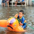 BANGKOK, THAILAND - NOVEMBER 17 : Flooding in Bangkok, Thailand