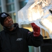 LONDON, UK - JANUARY 13 : Ice Sculpting Festival 2012