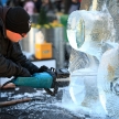LONDON, UK - JANUARY 13 : Ice Sculpting Festival 2012