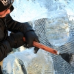 LONDON, UK - JANUARY 13 : Ice Sculpting Festival 2012
