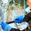 LONDON, UK - JANUARY 13 : Ice Sculpting Festival 2012