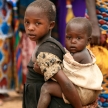 DR CONGO - NOV 2ND : Refugees cross from DR Congo into Uganda at