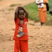DR CONGO - NOV 2ND : Refugees cross from DR Congo into Uganda at