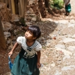 Cute Burmese School Kid in Falam, Myanmar (Burma)