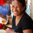 Woman Making Handicrafts in Falam, Myanmar (Burma)