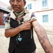 Homemade Tattoo in Falam, Myanmar (Burma)