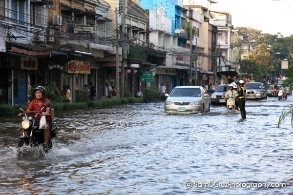 BANGKOK, THAILAND - NOVEMBER 17 : Flooding in Bangkok, Thailand
