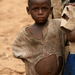 DR CONGO - NOV 2ND : Refugees cross from DR Congo into Uganda at