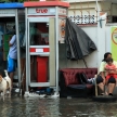 BANGKOK, THAILAND - NOVEMBER 17 : Flooding in Bangkok, Thailand