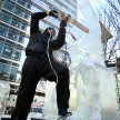 LONDON, UK - JANUARY 13 : Ice Sculpting Festival 2012