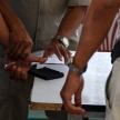 THAILAND - FEBUARY 12 2014: New Thai prisoners / inmates arrive