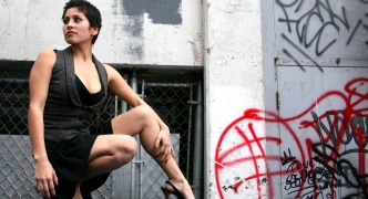 Fashion Model in Ghetto Setting