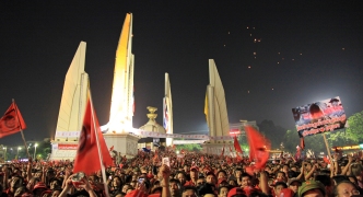 BANGKOK - DEC 10: Red Shirts Protest Demonstration - Thailand