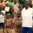 DR CONGO - NOV 2ND : Refugees cross from DR Congo into Uganda at