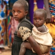 DR CONGO - NOV 2ND : Refugees cross from DR Congo into Uganda at