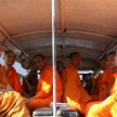 Monks on the Road - Phnom Penh, Cambodia