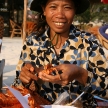 Shrimp / Crayfish Seller on Beach - Sihanoukville, Cambodia