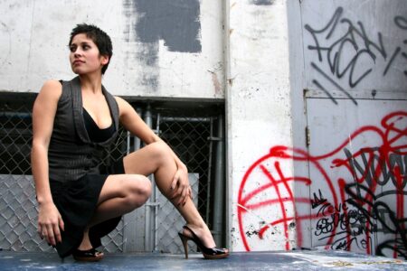 Fashion Model in Ghetto Setting