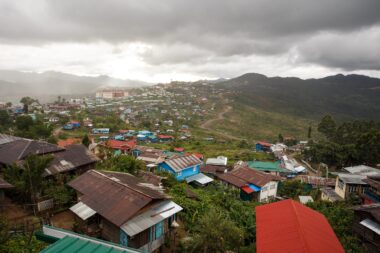 Settlement in The Chin State Mountains, Myanmar (Burma)