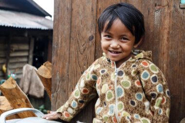 FALAM, MYANMAR - JUNE 17 2015: Local girl in the recently opened to foreigners area of Chin State - western Myanmar (Burma)