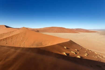 Sand Dune Landscape at Sossusvlei in the Namib Desert, Namibia, Africa