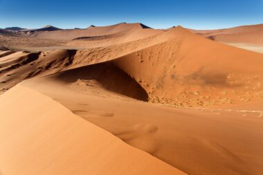 Sand Dune Landscape at Sossusvlei in the Namib Desert, Namibia, Africa