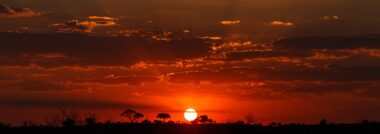 Sunset Over The Chobe National Park, Botswana, Africa